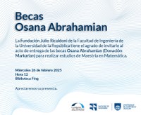 Acto de entrega de las Becas Osana Abrahamian - estudios de Maestría